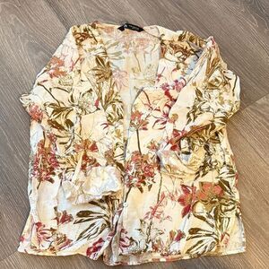 Zara Multicolor Floral Blouse